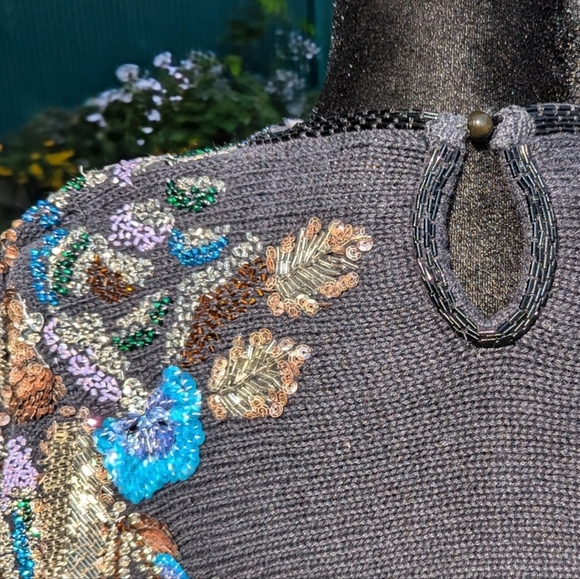 Vintage - black beaded sweater - Picture 5 of 8